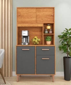 Kit Cozinha Dalia C211 0,90 M Cinamono/grafite - Fellicci