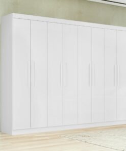 Guarda-Roupa 8 Portas Andara Soft 2,36 m Branco - LOPAS