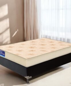 Colchão Casal Quality D33 14 cm + Base Box Simples Corino Preto – ORTHOPRIME + BIOSTAR