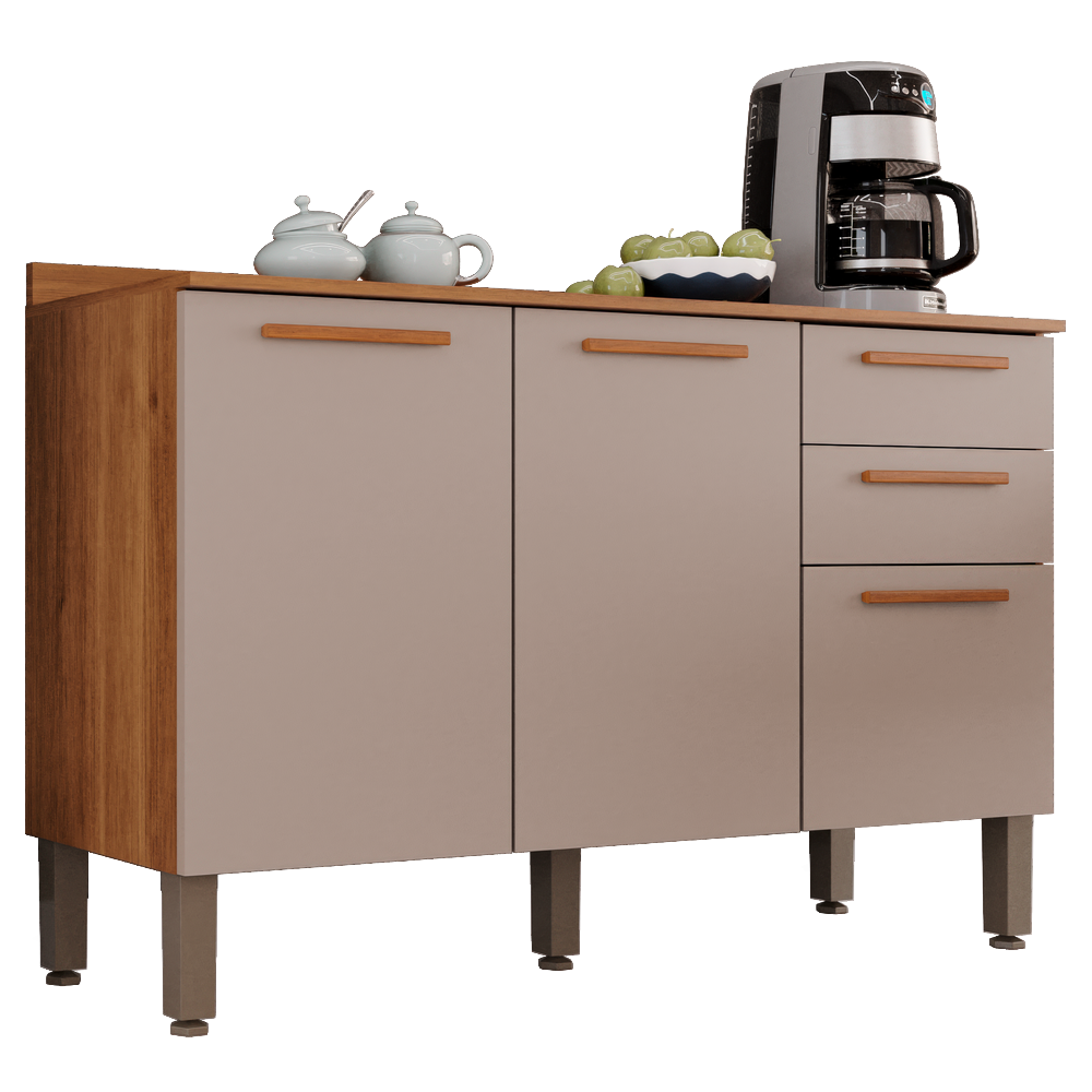 Balcao New Valencia Cinamomo/off White - Salleto - Imagem 3