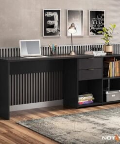 Mesa Office NT 2060 Preto 2 Gavetas Larg. 2.00m - Notável