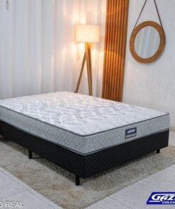 Unibox Casal Supreme Natural D28 138x188x53 Cinza - Gazin | Suporta até 320kg