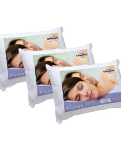Kit 3 Travesseiros Flocos Conforto C15 - ORTOBOM
