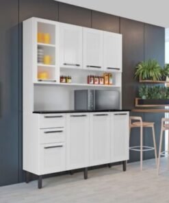 Armário Kit de Cozinha Florença 8 Portas 2 Gavetas - Branco