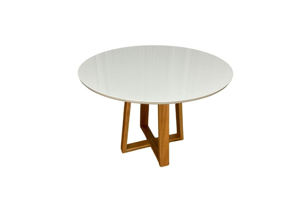 Mesa de Jantar Bali Circular 1.10x1.10 - Cinamomo/Off White - Imagem 2