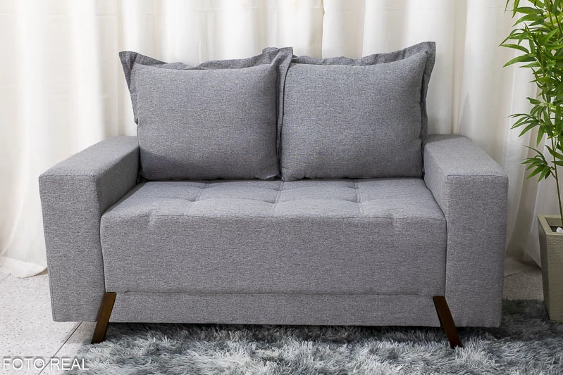 Sofá 2 lugares 8100 Linho Cinza 27 - Imagem 3