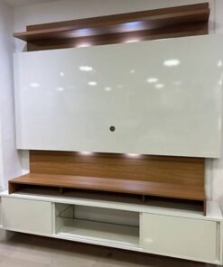 Estante Home até 65" Vera TB112L Off White/Freijó – DALLA COSTA