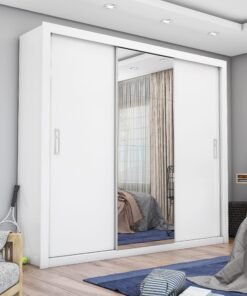 Guarda-Roupa 3 Portas Espanha Plus 2,16 m Branco - CARIOCA MÓVEIS