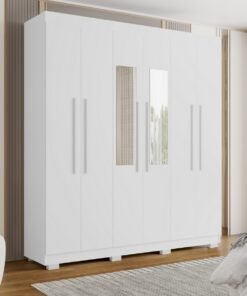 Guarda-Roupa (4 Gavetas) Porto Bello New 2,007 m Branco - RUD RACK