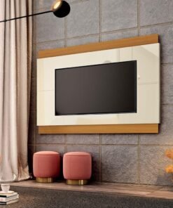 Painel até 75" Legacy 2.0 Off White/Cedro Natural - EDN MÓVEIS