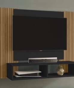 Painel até 47" Navi Preto/Ripado – BECHARA