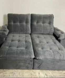 Sofá Retrátil e Reclinável Imperial 2,30 m Cinza – IMPÉRIO ESTOFADOS