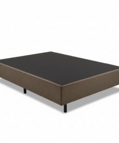 Box Casal Sued Marrom 138x188x37 - Nosso Sonho