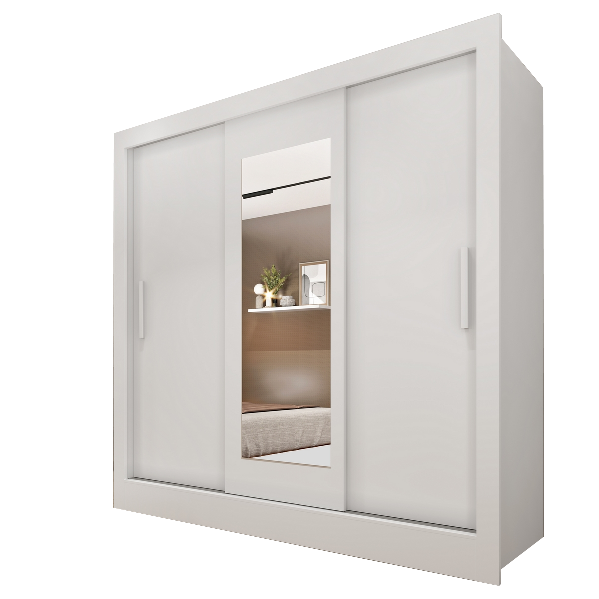 Guarda-roupa 3 Portas Valência/turia/vitória 1,90 M Branco Neve – Tcil - Imagem 4