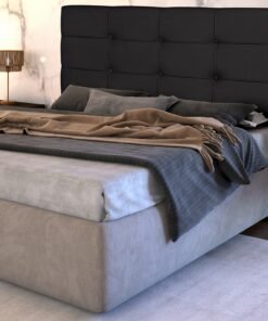 Cabeceira Casal Eslovênia Corino Preto - R.A ESTOFADOS