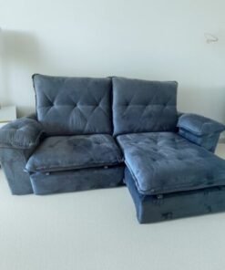 Sofá Retrátil e Reclinável Corvette 2,90 m Azul - D'VITRINE ESTOFADOS(PROMOÇÃO)