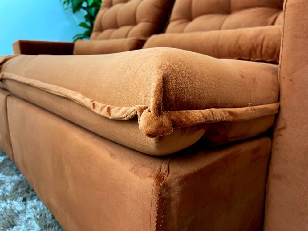 Sofá Retrátil Reclinável Small 2.30m - Terracota Veludão - Imagem 8