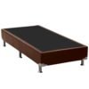 Base Box Solteiro Simples Corino Marrom - BIOSTAR