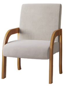 Poltrona Vand Mel/Veludo Marfim - VIERO MÓVEIS