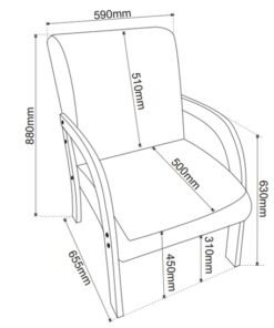 Poltrona Vand Mel/Veludo Azul - VIERO MÓVEIS