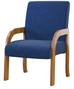 Poltrona Vand Mel/Veludo Azul - VIERO MÓVEIS