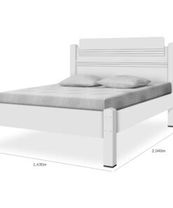 Cama Casal Paris Branco - Gabrielli