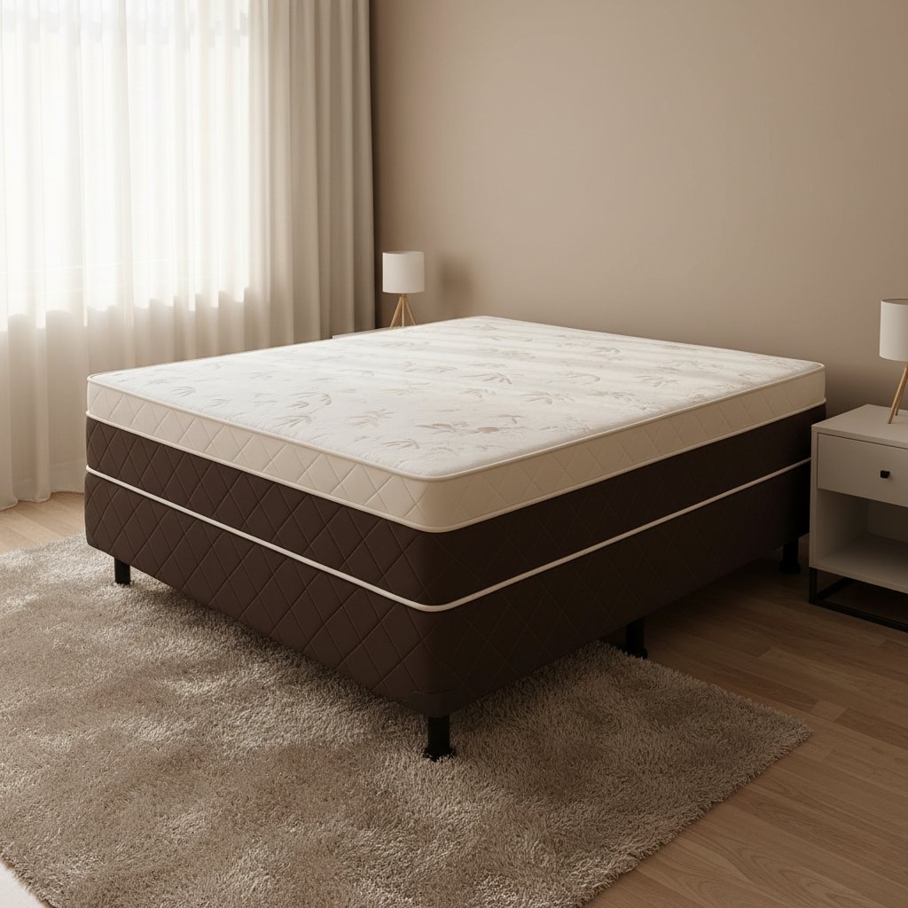 Cama Box Casal Ortopédica D33 Marrom - ORTOBELLO