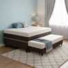 Cama Box Solteiro OrtopÃ©dica D33 com Auxiliar Marrom - ORTOBELLO