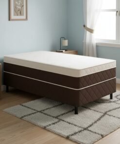 Cama Box Solteiro Ortopédica D33 Marrom - ORTOBELLO