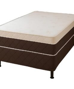 Cama Box Solteiro Ortopédica D33 Marrom - ORTOBELLO