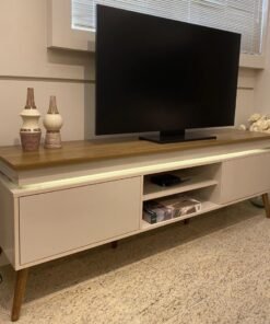 Rack até 75" Lumina Pinho/Off White - ARTELY