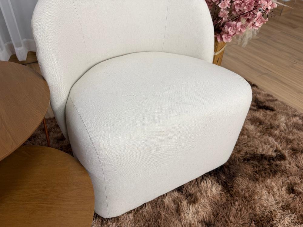 Poltrona Decorativa Doha - Bege Linho - Imagem 3