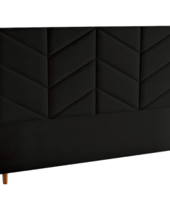 Cabeceira Casal Berlim Veludo Preto B013 - LARMÓVEIS/TREVO ESTOFADOS
