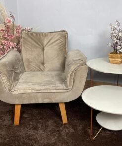 Poltrona Opala - Capuccino Veludão