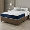 Colchão Casal Turquia D28 + Base Box Simples Corino Marrom – VIERO MÓVEIS + BIOSTAR