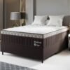 Colchão Casal Montreal D28 + Base Box Simples Corino Marrom – VIERO MÓVEIS + BIOSTAR