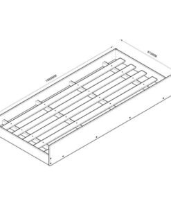 Cama Solteiro Barcelona + Auxiliar Branco/preto/branco - Tebarrot Do Brasil