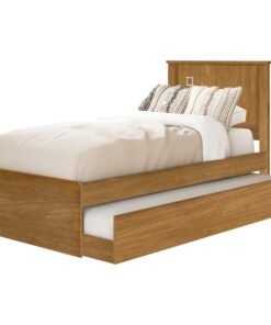 Cama Solteiro Barcelona + Auxiliar Nature - Tebarrot Do Brasil