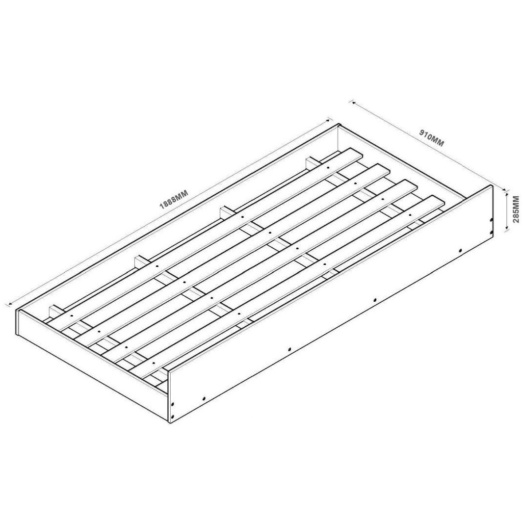 Cama Solteiro Barcelona + Auxiliar Nature - Tebarrot Do Brasil