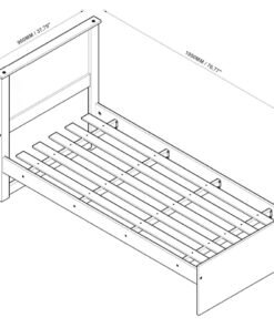 Cama Solteiro Barcelona + Auxiliar Nature - Tebarrot Do Brasil