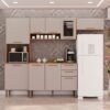 Cozinha New ValÊncia (vidro FumÊ) Cinamomo/off White - SallÊto