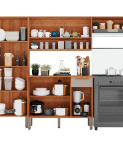 Cozinha Completa Com BalcÃo Madri Cinamomo/off White - SallÊto