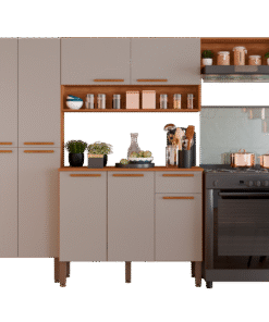 Cozinha Completa Com BalcÃo Madri Cinamomo/off White - SallÊto