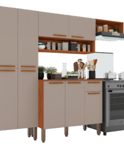Cozinha Completa Com BalcÃo Madri Cinamomo/off White - SallÊto