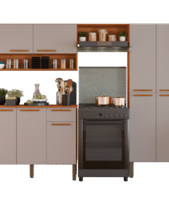 Cozinha Completa Com BalcÃo Madri Cinamomo/off White - SallÊto