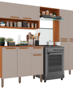 Cozinha Completa Com BalcÃo Madri Cinamomo/off White - SallÊto