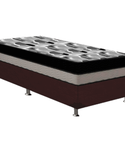 Colchão Solteiro ISO Dupla Face + Base Box Simples Corino Marrom – ORTOBOM + BIOSTAR