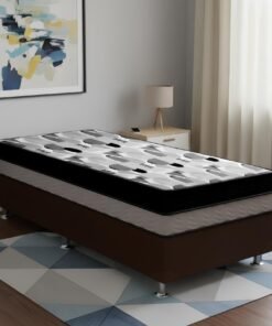 Colchão Solteiro ISO Dupla Face + Base Box Simples Corino Marrom – ORTOBOM + BIOSTAR