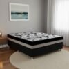 Colchão Casal ISO Dupla Face + Base Box Simples Corino Preto – ORTOBOM + BIOSTAR