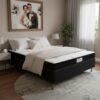 Colchão Casal Light D20 + Base Box Simples Corino Preto – ECOTEC + ALTO NÍVEL CAMAS E COLCHÕES